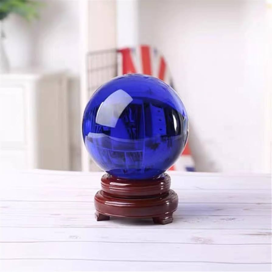 Amazon.co.jp: WAHOM 天然水晶玉 青水晶玉 40-60mm (Size : 50